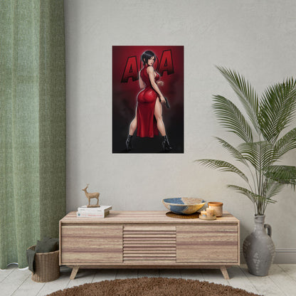 Ada Wong Resident Evil Poster, Resident Evil Wall Art Print, Spy Girl Decor, Action Game Wall Art, Gamer Gift