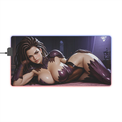Килимок для столу Сари Керріган – світлодіодний RGB-підсвітлювальний килимок, ігровий комплект із зображенням дівчини з аніме Вайфу