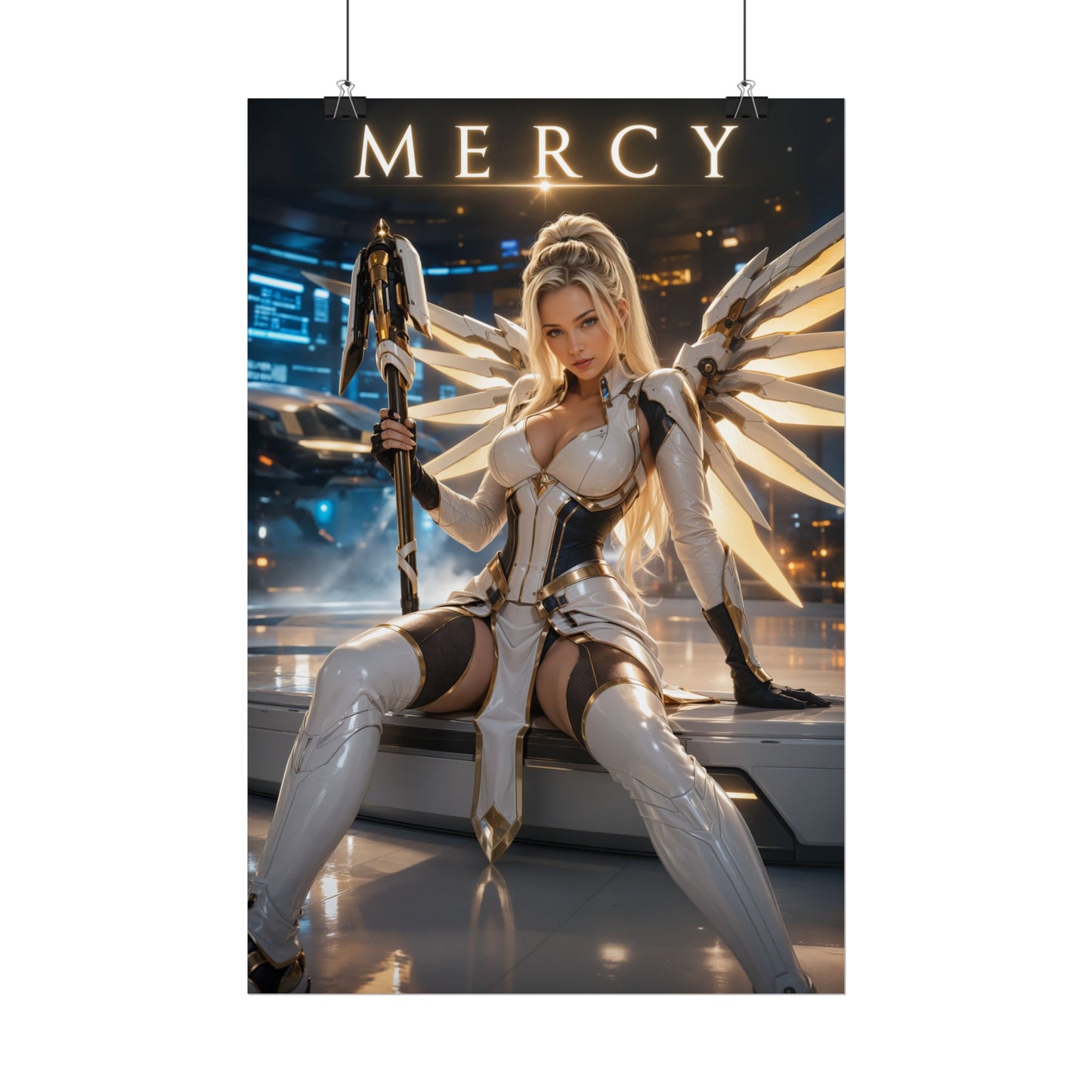 Blizzard Mercy Overwatch Poster Gaming Wall Art Print Decor