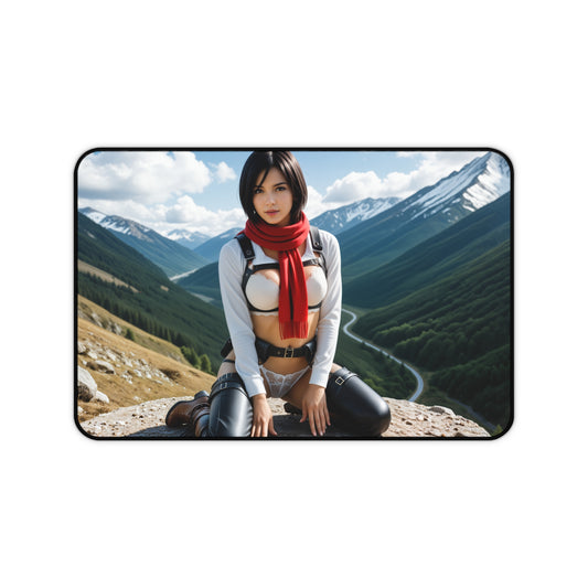 Mikasa Ackerman Mouse Pad – Attack on Titan Anime Gaming Mouse Pad, Warrior Desk Setup