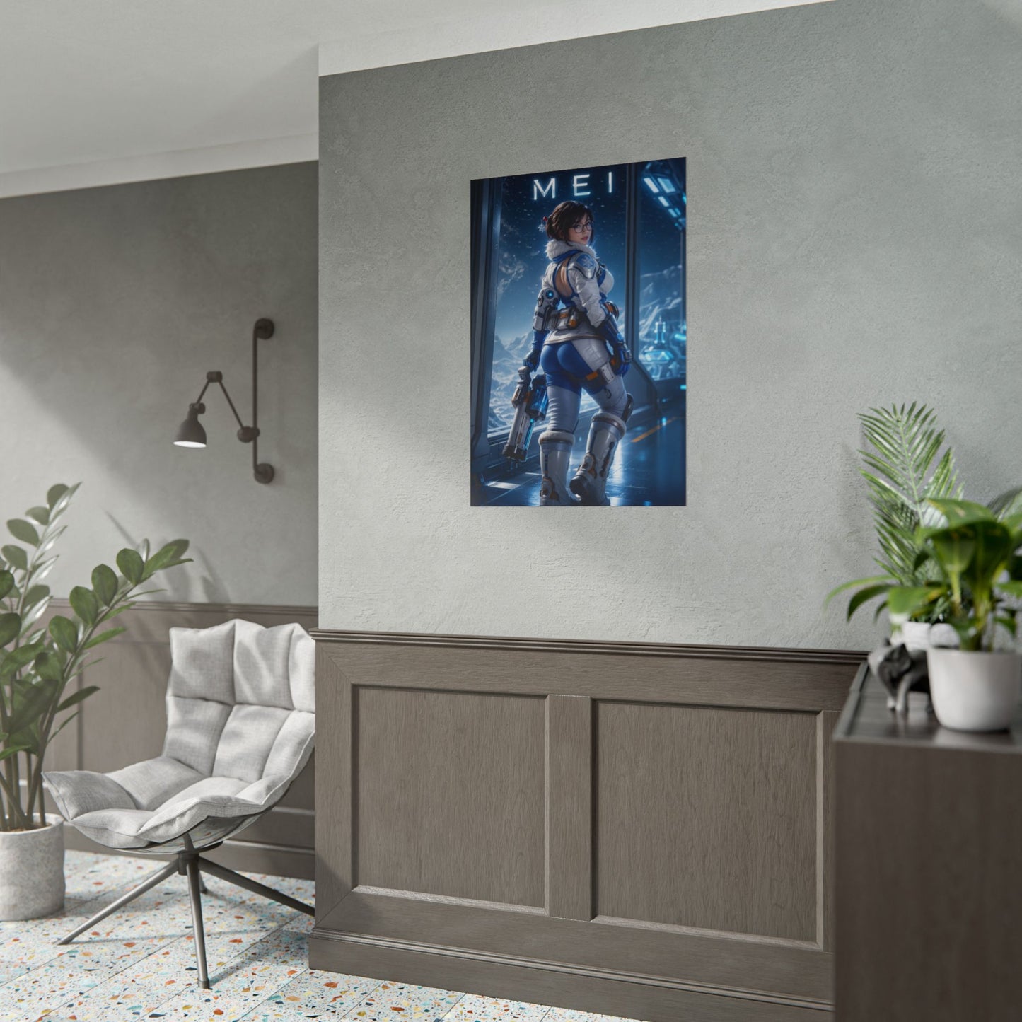 Mei Blizzard Overwatch Poster Gaming Wall Art Print Decor