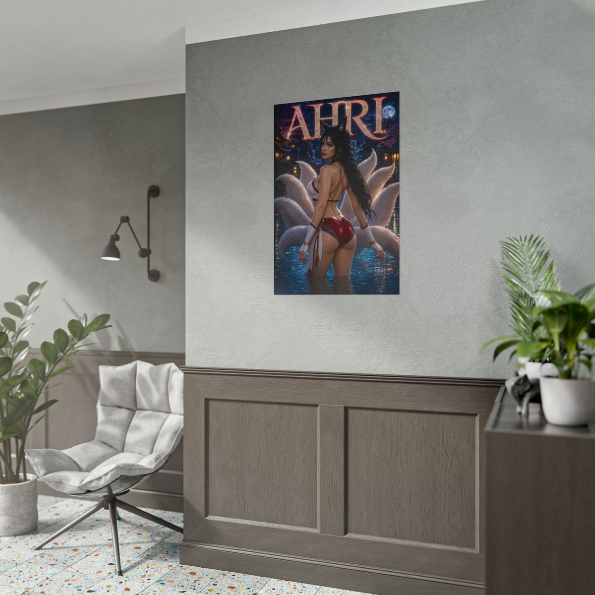 Ahri League of Legends Gaming Poster Wall Art Gamer Room Decor Collectible Print