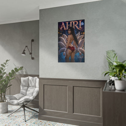 Ahri League of Legends Gaming Poster Wall Art Gamer Room Decor Collectible Print