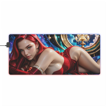 Jessica Rabbit Schreibtischunterlage – LED RGB-Pad, Waifu Anime Girl Gaming-Setup