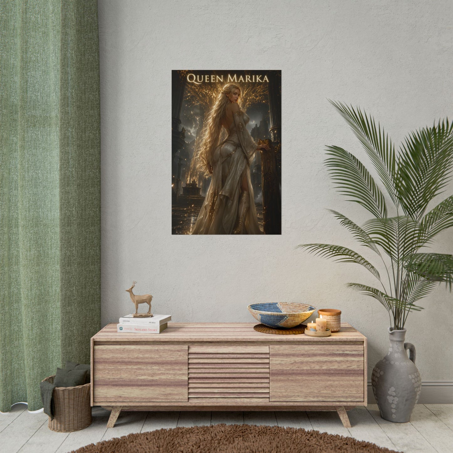 Queen Marika Poster, Elden Ring Wall Art, Fantasy Art Print, Room Decor