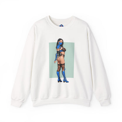 Kitana Mortal Kombat Sweatshirt, Rundhalsausschnitt für Kampfspiele, Gaming-Bekleidung für Fans