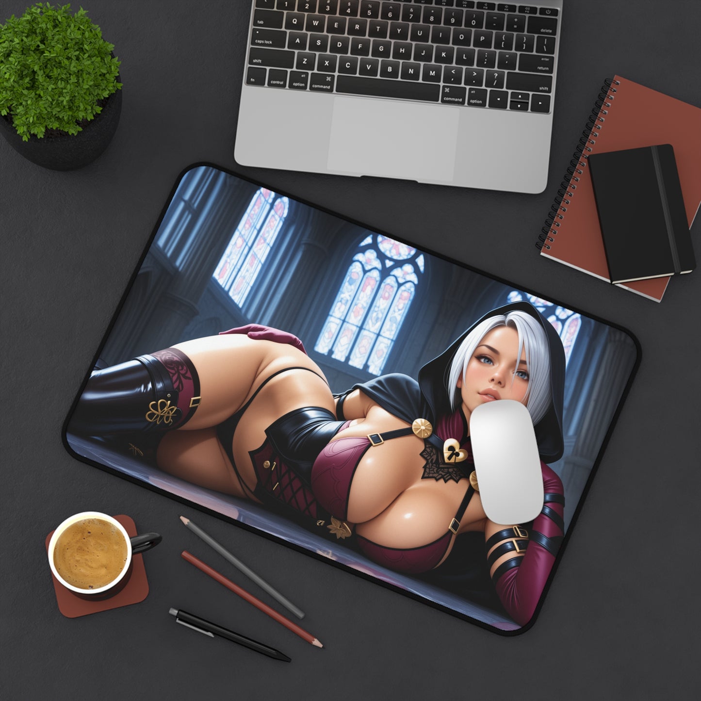 Ivy Valentine Schreibtischunterlage, Soulcalibur Heroine Mauspad, Fantasy Gaming Schreibtisch-Setup
