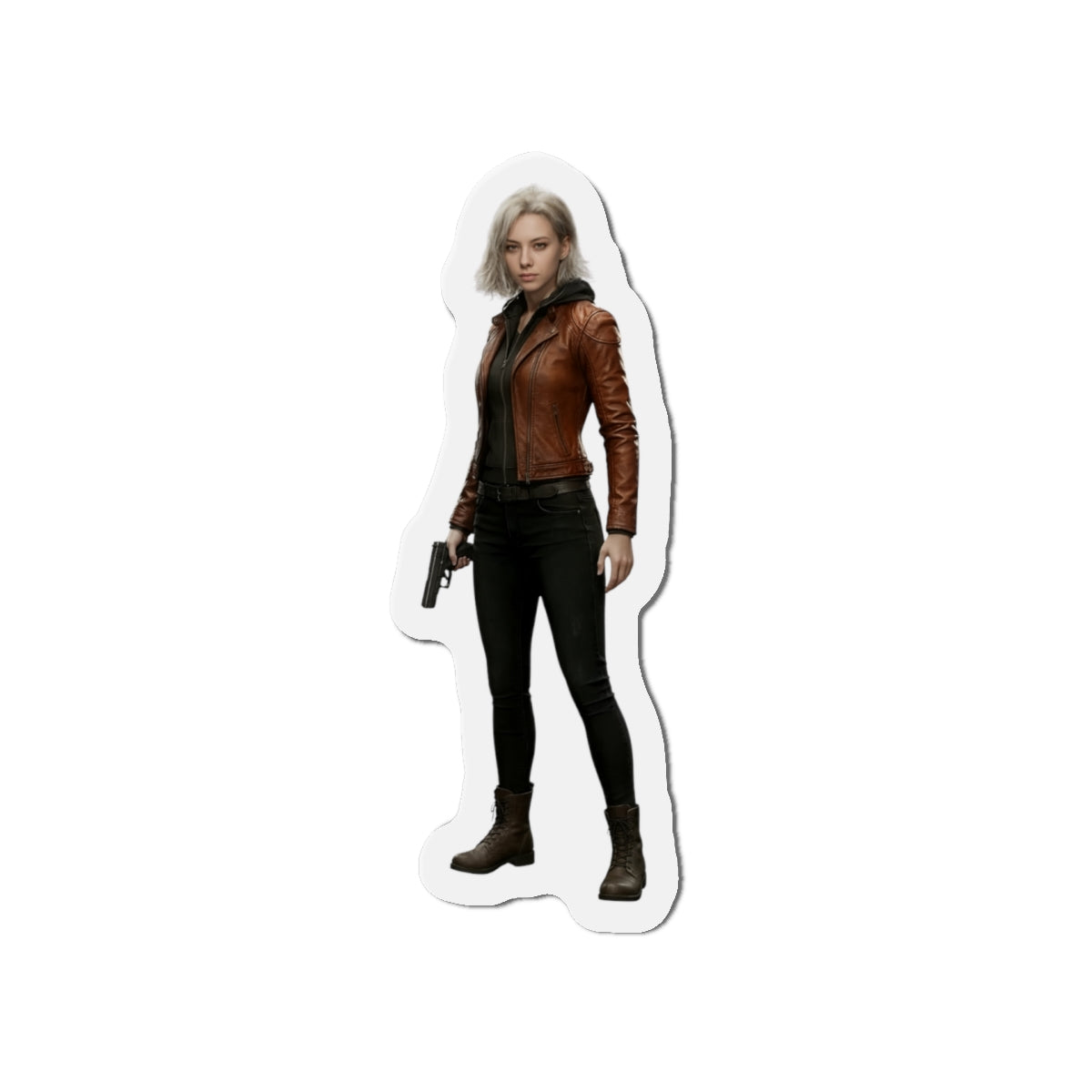 Grace Ashcroft Magnet, Resident Evil Fridge Magnet - anime-style Grace Ashcroft character vinyl horror game decor, perfect gamer gift