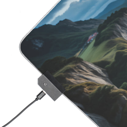 Nezuko Kamado Schreibtischunterlage – LED RGB-Pad, Gentle Waifu Anime Girl Gaming Setup