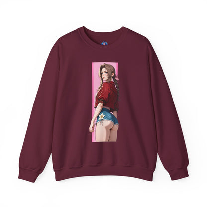 Aerith Gainsborough Sweatshirt, FFVII Crewneck, Cozy Fantasy Gaming Apparel for Fans