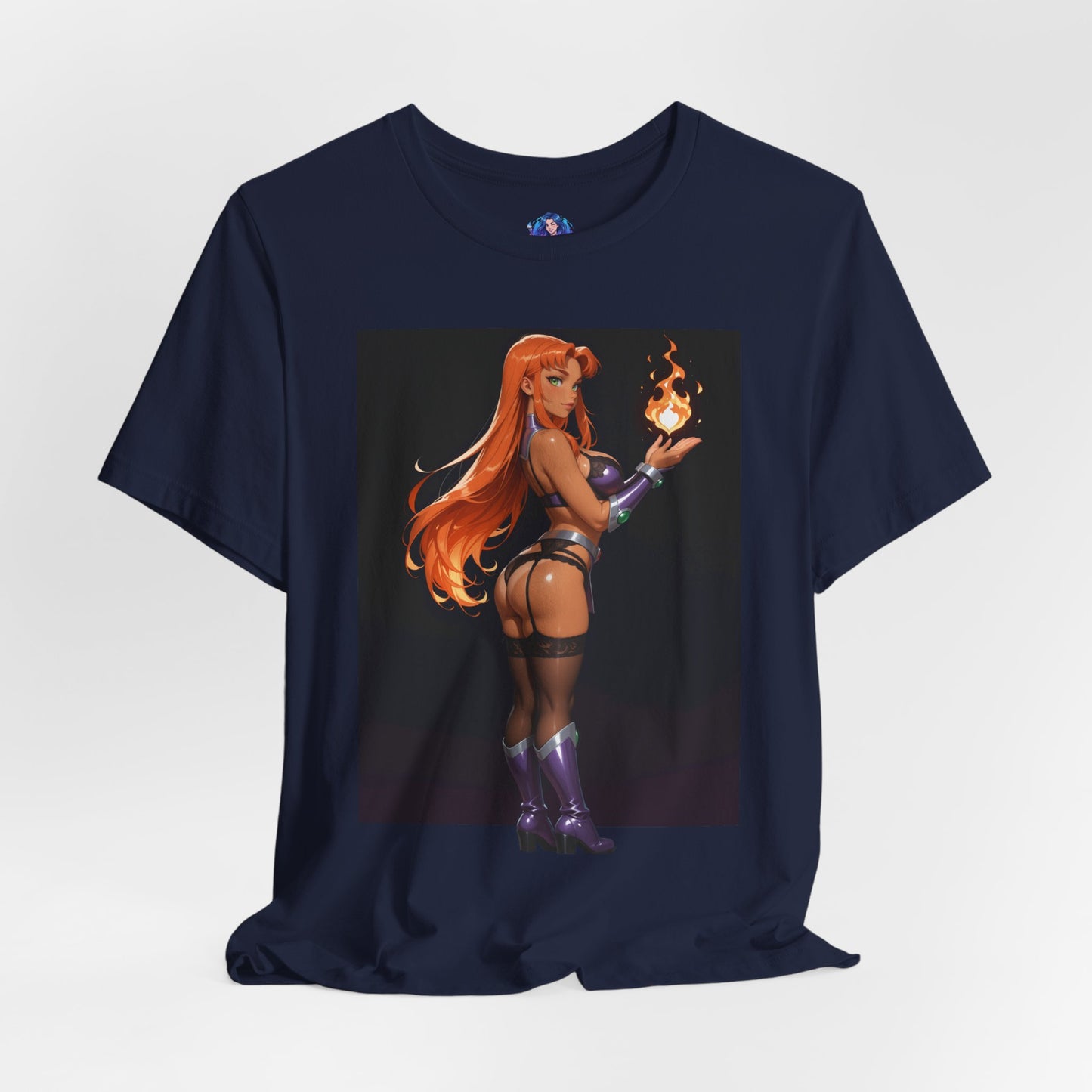 Starfire-T-Shirt mit Grafik | DC Comics-T-Shirt für Otakus und Cosplay-Fans | Sexy Alien-Heldin-Shirt