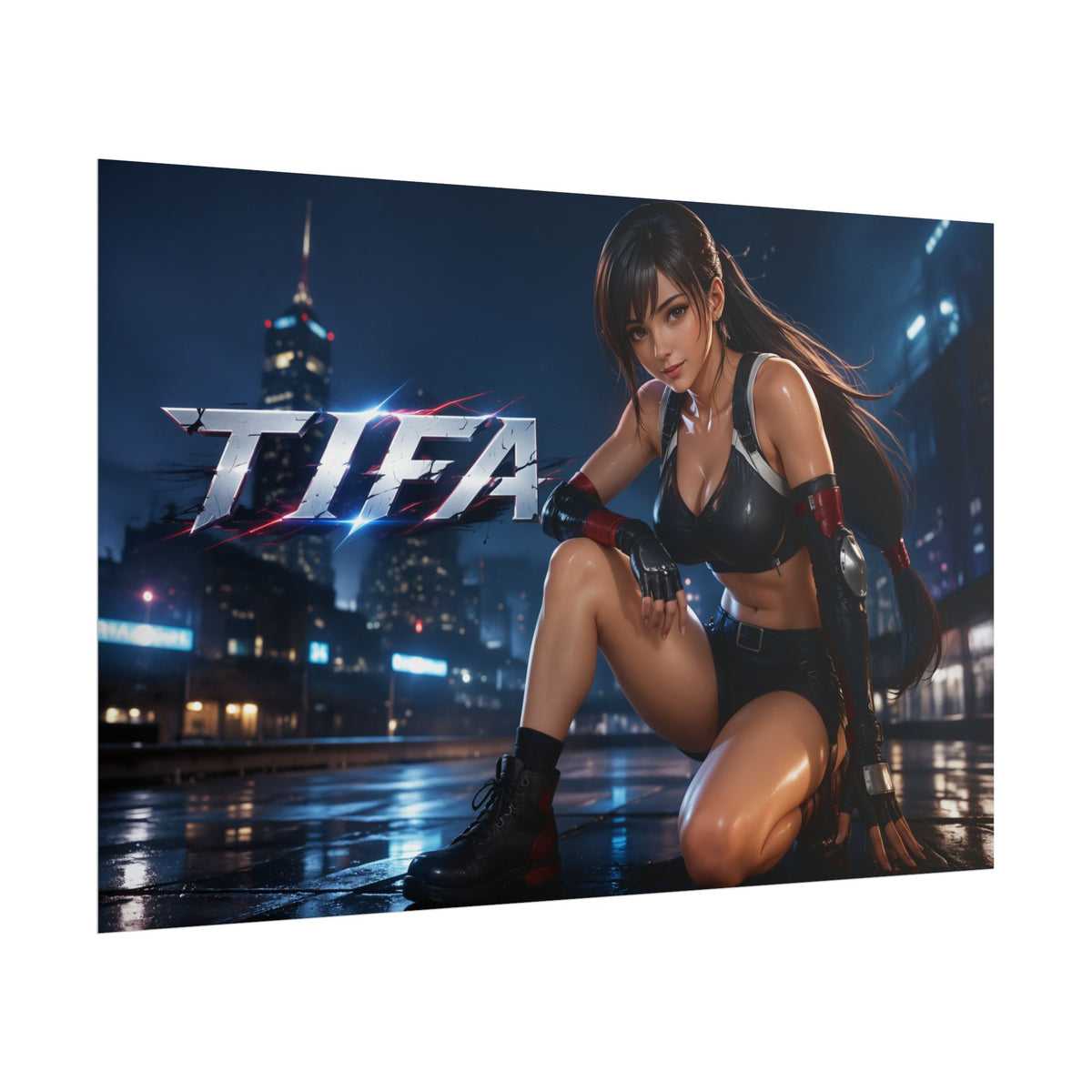 Gaming Wall Art Tifa Lockhart Poster Game Room Decor Gamer Gift Art Print