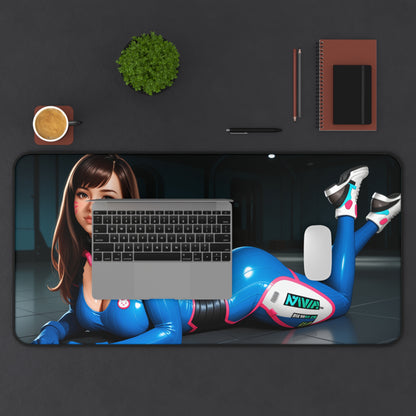 D.Va-Schreibtischunterlage, Overwatch-Heldin-Mauspad, Schreibtisch-Setup für Gamerinnen