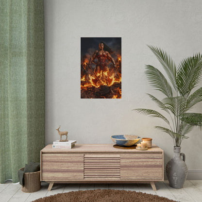 Sheeva Mortal Kombat Poster, Mortal Kombat Wall Art, Four Arm Warrior Decor, Fighting Game Wall Art, Gamer Gift