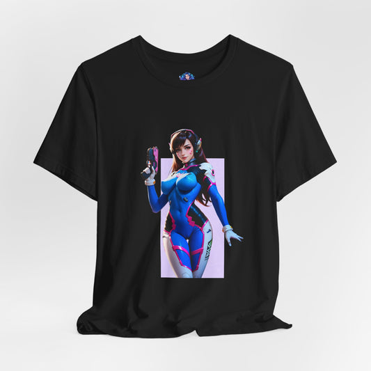 D.Va-T-Shirt | Overwatch-Gamer-Girl-Shirt für Otakus und E-Sport-Fans | Süßes Waifu-Shirt