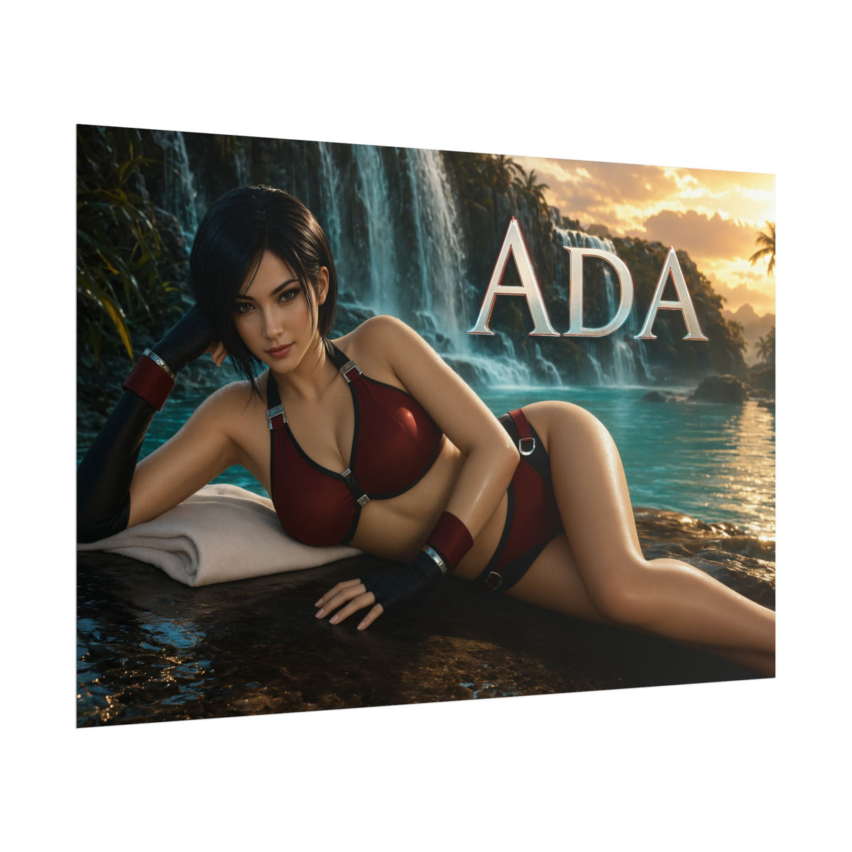 Ada Wong Character Poster Gaming Setup Wall Decor Collector Print