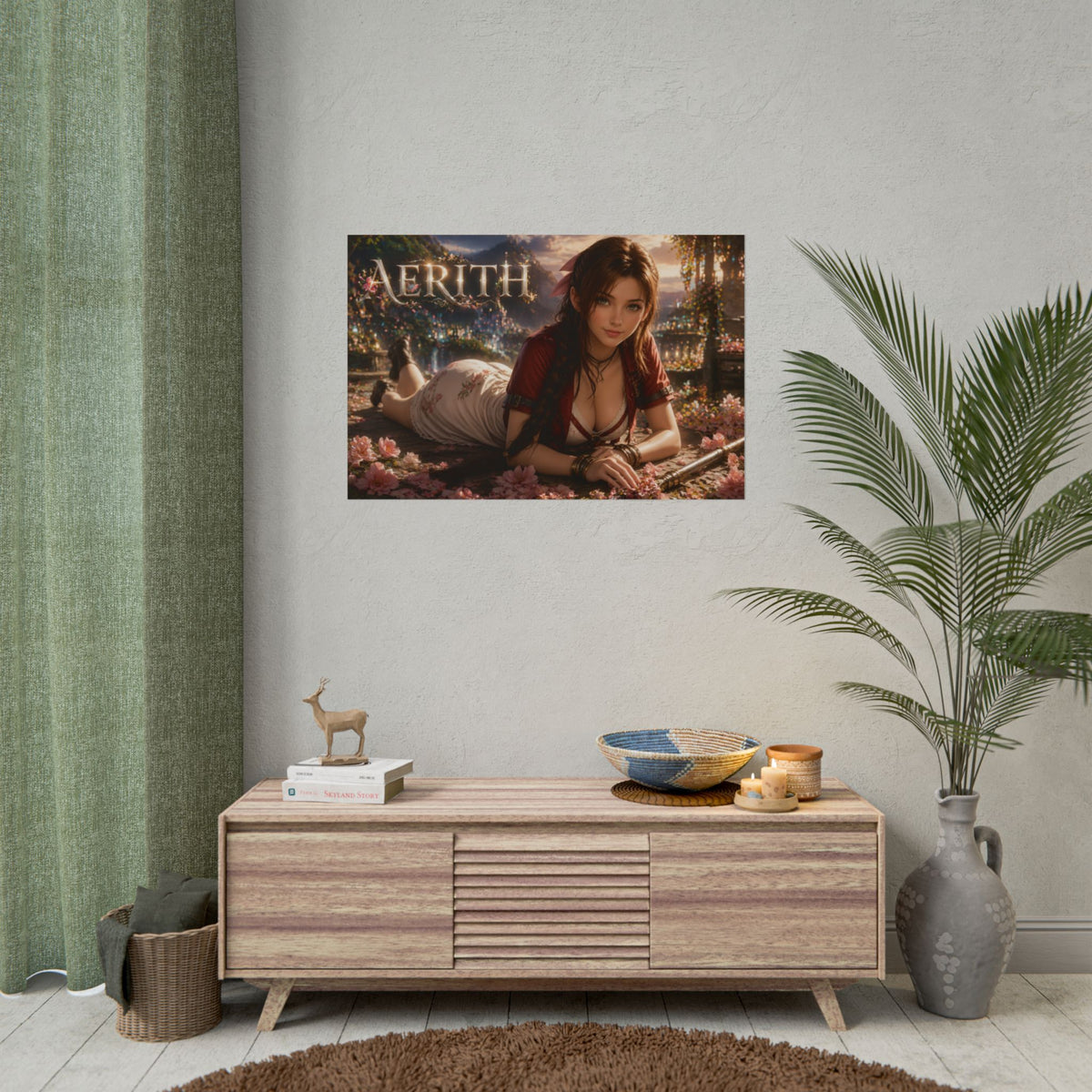 Fantasy Wall Art Aerith Gainsborough Poster Room Decor Collector Gift Art Print