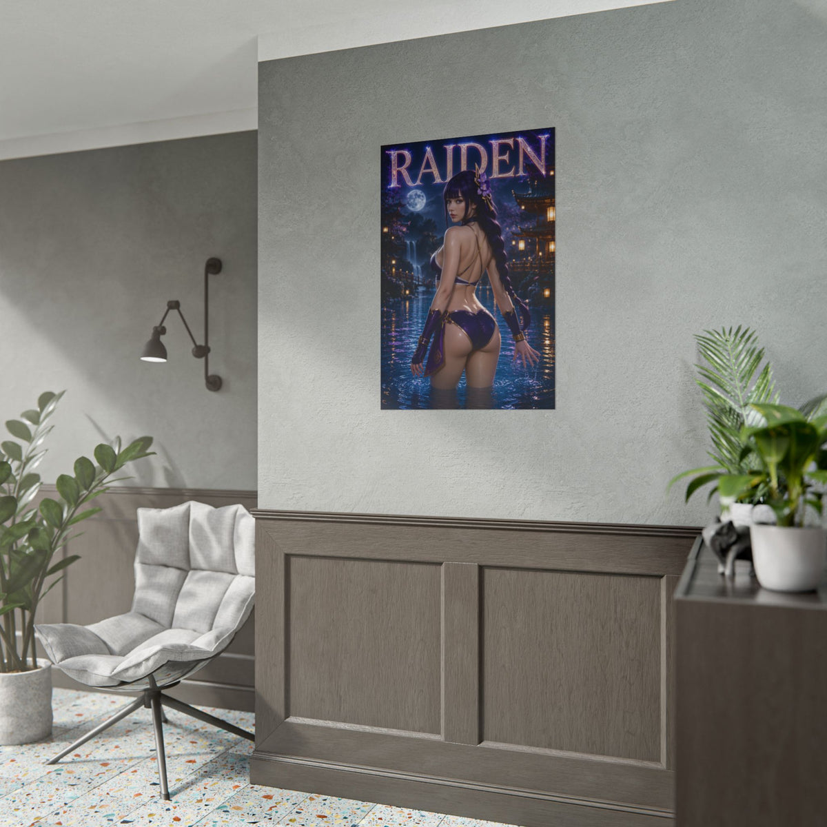 Raiden Shogun Genshin Impact Poster Wall Art Character Room Decor Collectible Pr