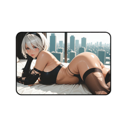 2B Gaming Mouse Pad, Nier Automata Desk Mat, Android Warrior Girl Setup
