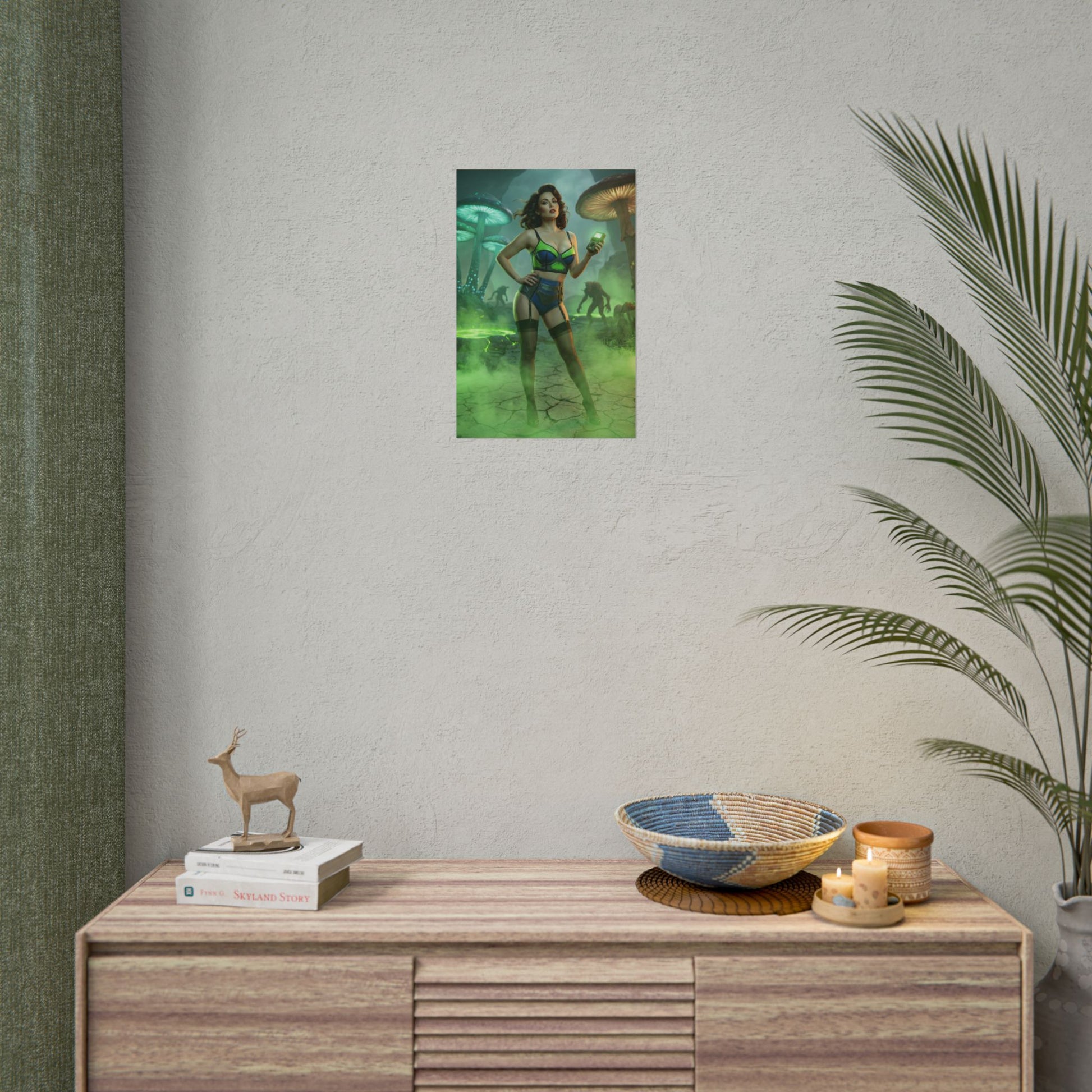 Fallout Mutant Hunter Woman Poster / Fallout Hunter Wall Art / Fallout Hunter Art Print / Fallout Poster - bold female mutant hunter standing defiantly