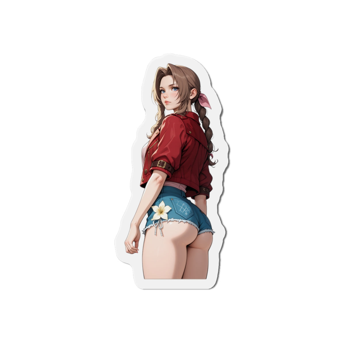 Aerith Magnet – FF7 Anime Girl Fridge Magnet, Cute Flower Girl Decor