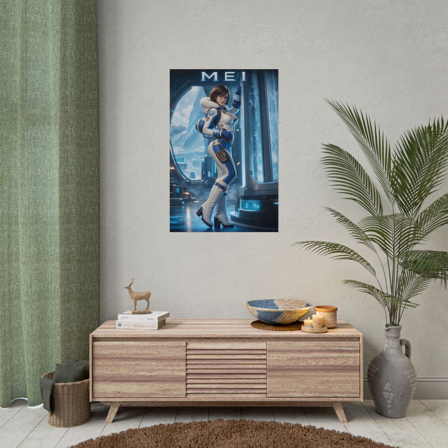 Mei Overwatch Poster Blizzard Gaming Wall Art Print Decor