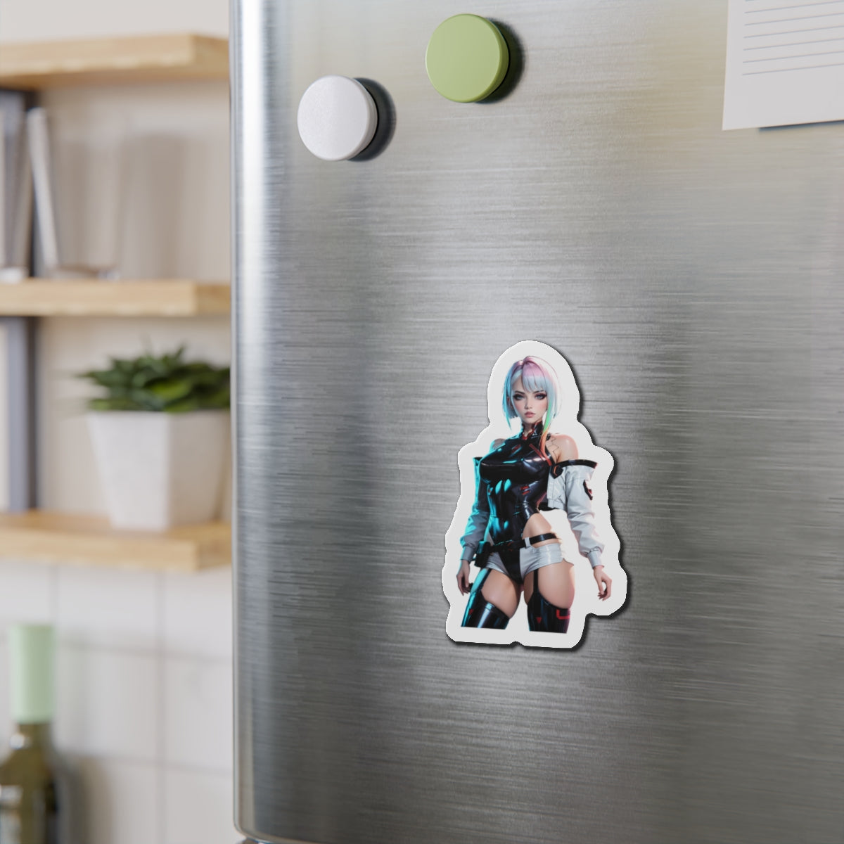 Lucy Edgerunners Magnet – Cyberpunk-Anime-Kühlschrankmagnet, Netrunner-Mädchen-Dekoration