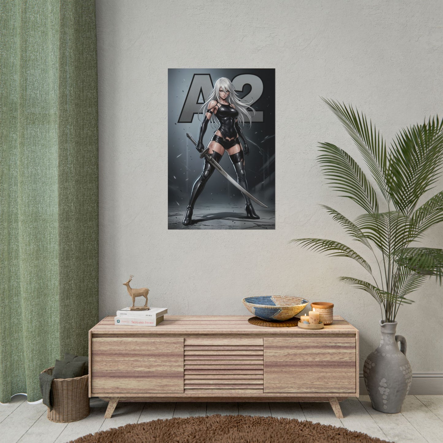 A2 Nier Automata Poster, Nier Automata Wall Art Print, Battle Android Girl Decor, Sci Fi Game Art, Gamer Gift