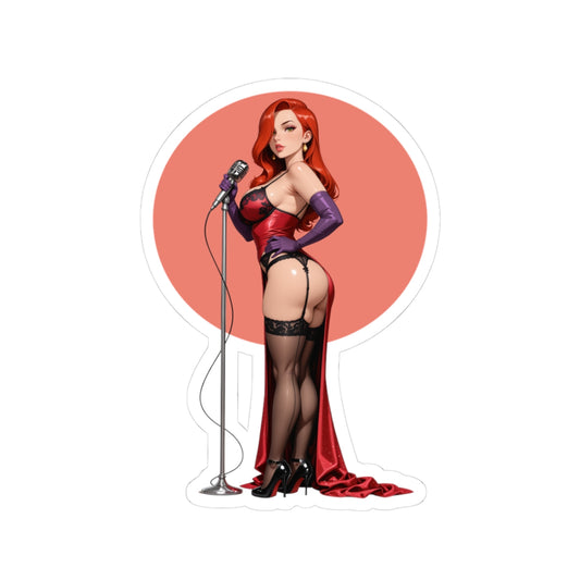 Jessica Rabbit Aufkleber – Glamouröser Diva Vinyl-Aufkleber für Laptops, Notizbücher &amp; Innendekoration