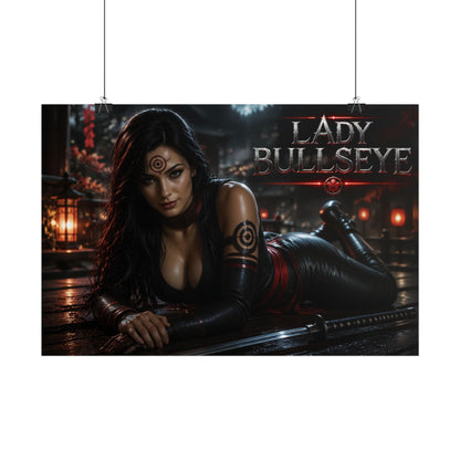 Lady Bullseye Character Poster Comic Style Wall Decor Bedroom Collector Gift