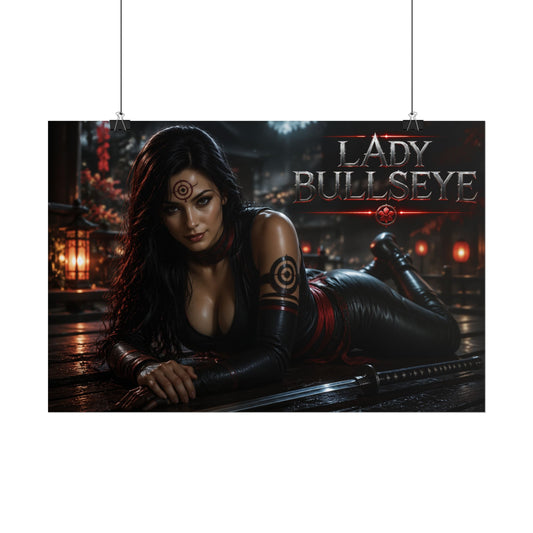 Lady Bullseye Character Poster Comic Style Wall Decor Bedroom Collector Gift