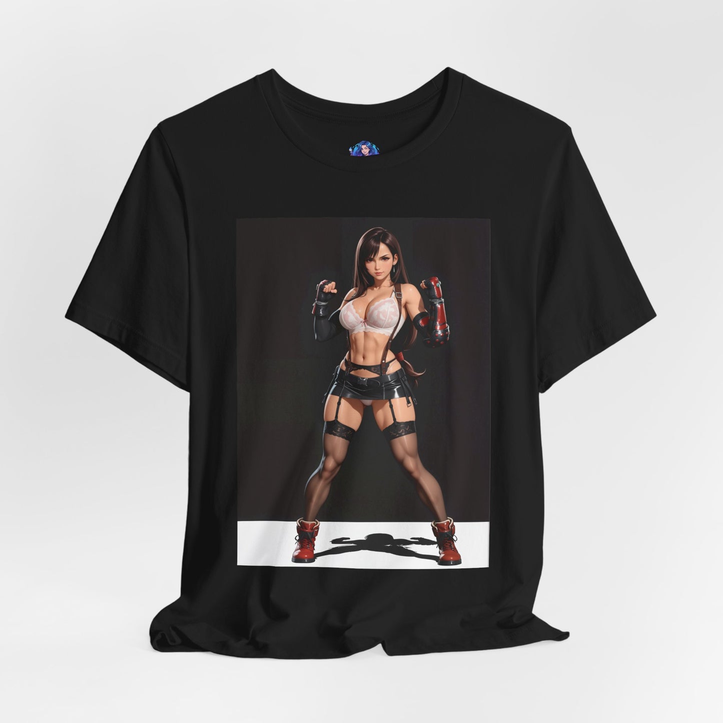 Tifa Lockhart Grafik-T-Shirt | Final Fantasy VII Shirt für Anime-Fans | Sexy Heldin Gaming-T-Shirt