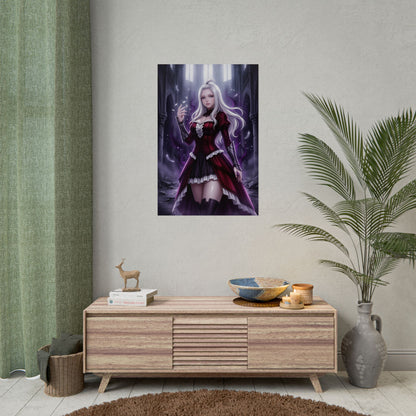 Mirajane Strauss Fairy Tail Poster Anime Woman Wall Art White Hair Girl Print Demon Form Character Gaming Room Decor Gift