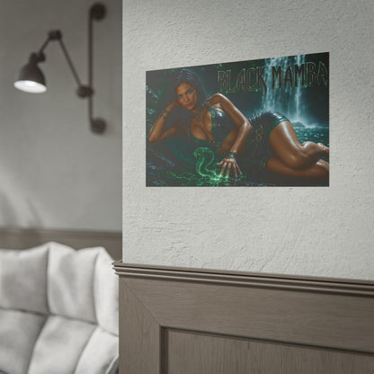 Black Mamba Comic Poster Character Wall Art Collector Room Decor Art Print