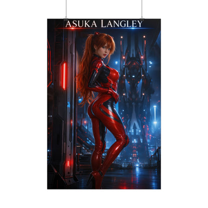 Asuka Langley Evangelion Poster Anime Wall Art Print Decor
