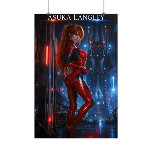 Evangelion Asuka Langley Collectible Anime Poster Wall Art Print for Gamer Room