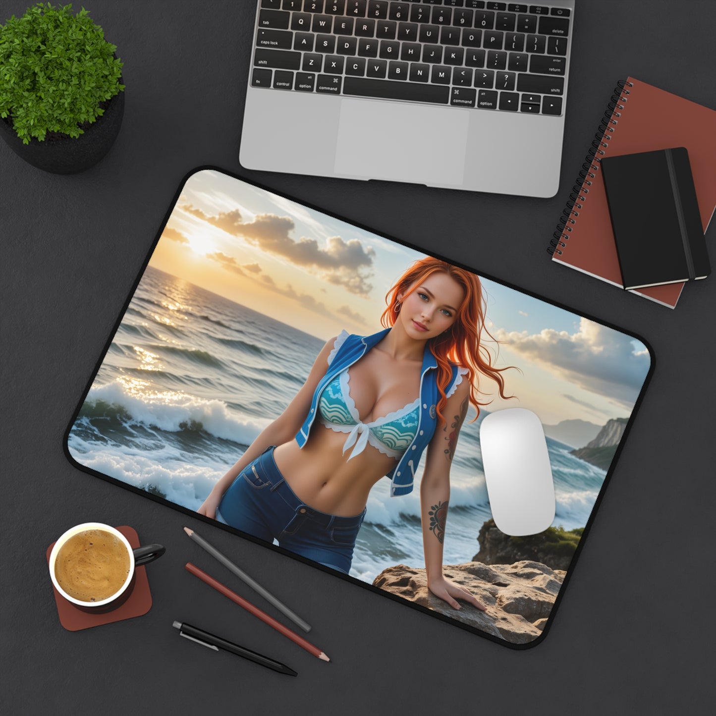 Nami Gaming-Mauspad, One Piece Schreibtischunterlage, Anime Navigator Girl Setup