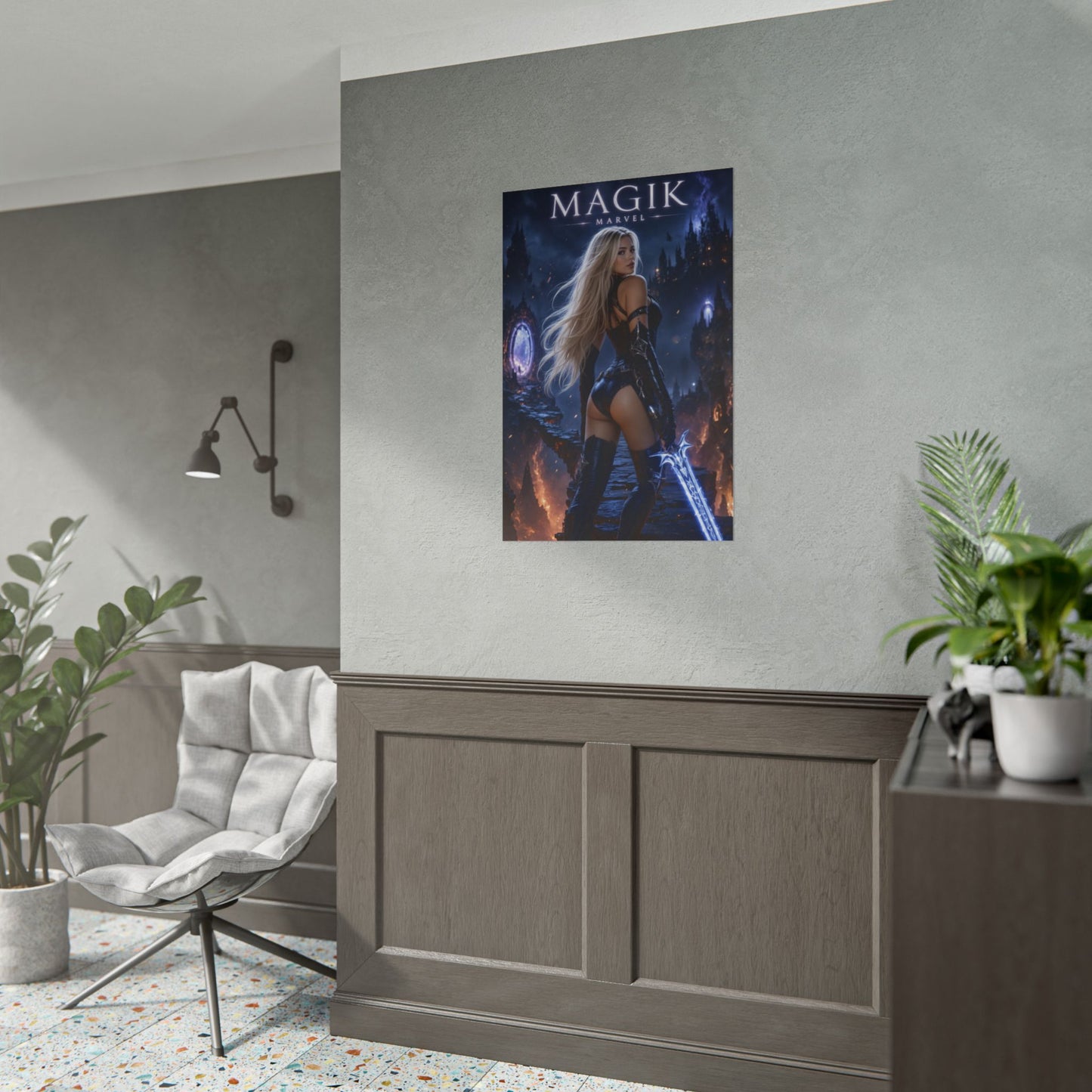 Magik Poster, Marvel Wall Art, Comic Book Print, Fantasy Decor