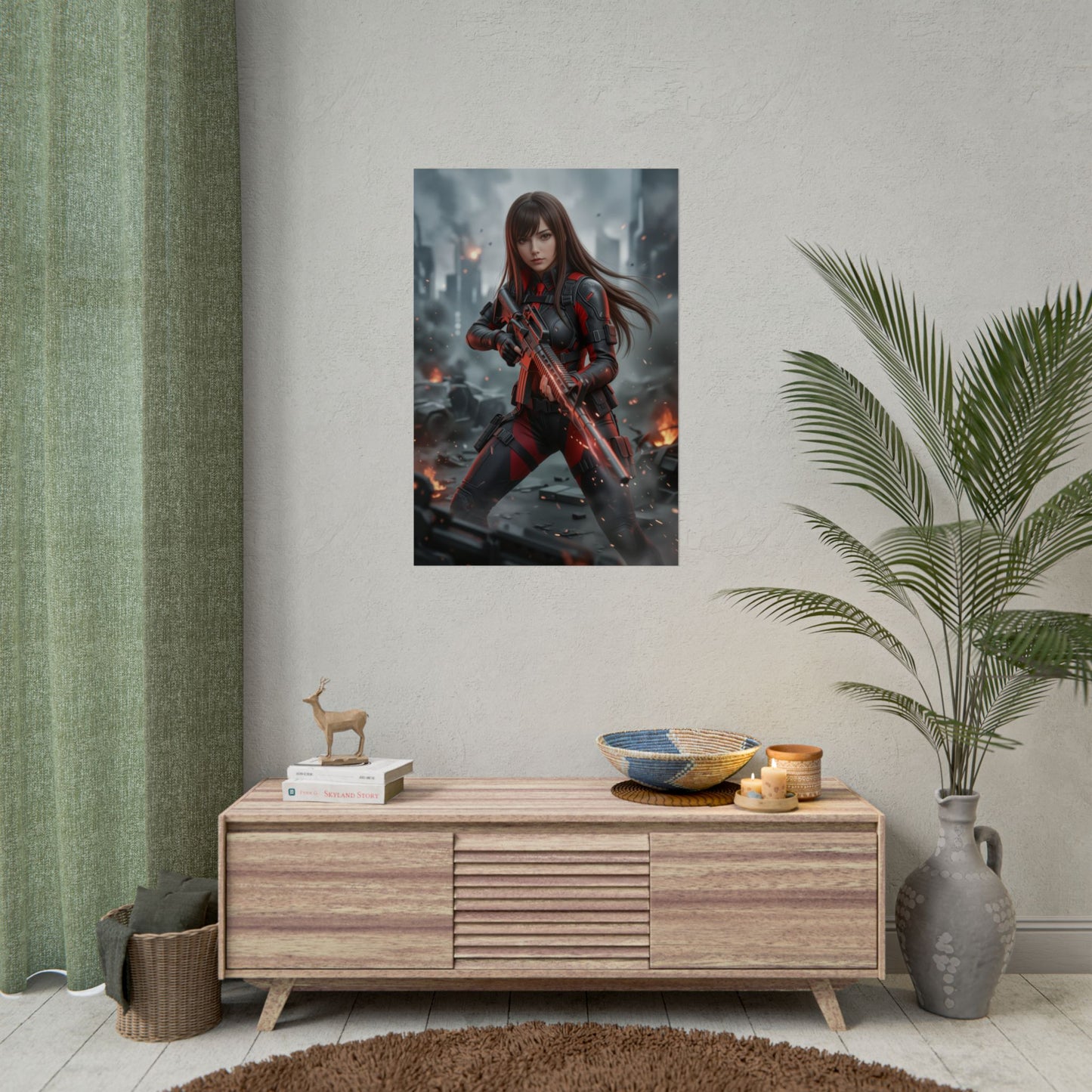 Rapi Goddess of Victory Poster, NIKKE Wall Art Print, Sci Fi Soldier Girl Decor, Anime Game Wall Art, Gamer Gift
