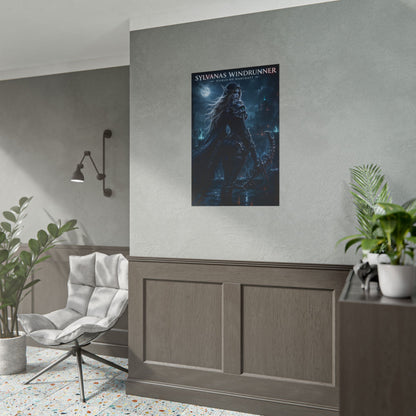 Sylvanas Windrunner Poster, Warcraft Wall Art, Fantasy Print, Gamer Decor