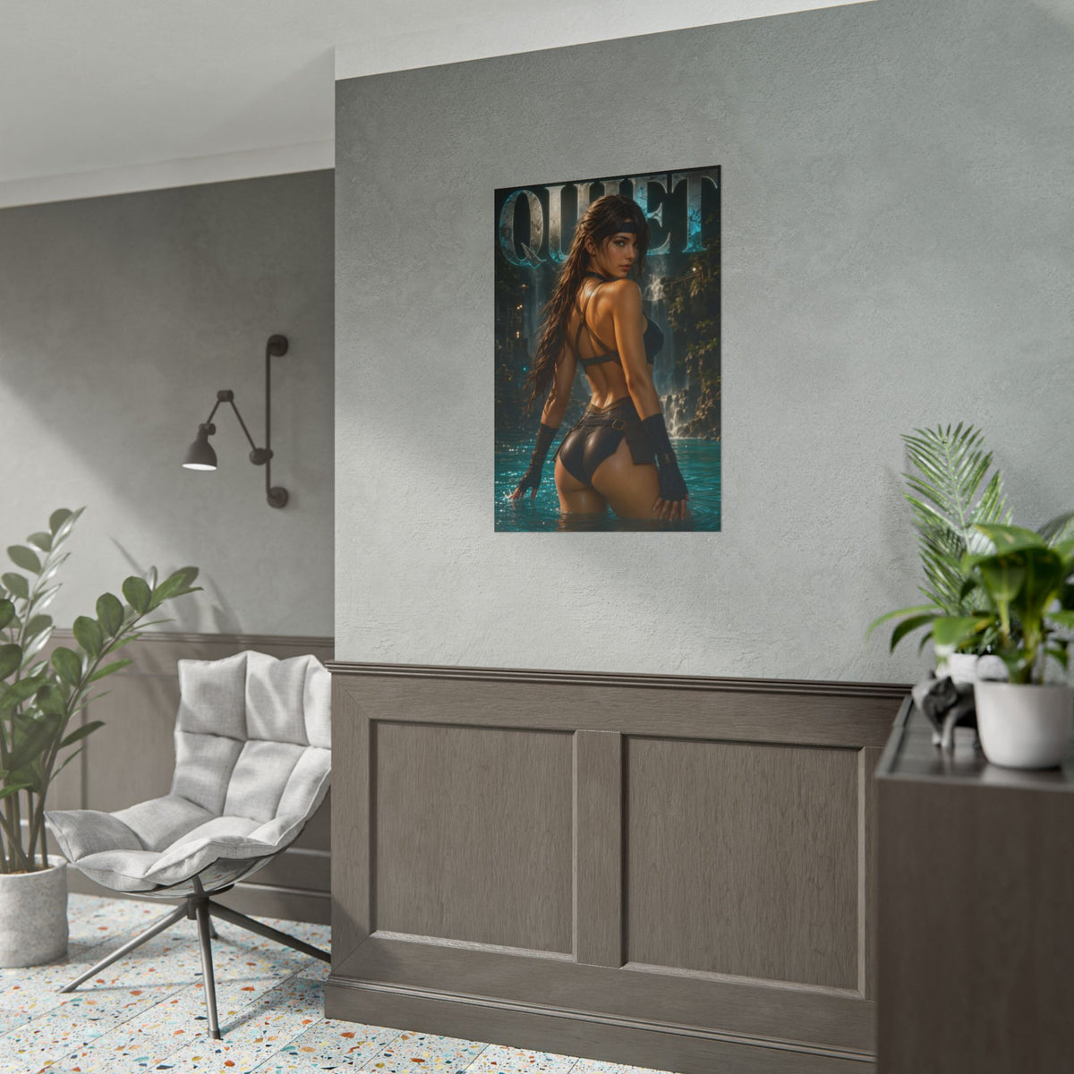 Quiet Character Poster Metal Gear Gamer Gift Gaming Setup Wall Decor Print