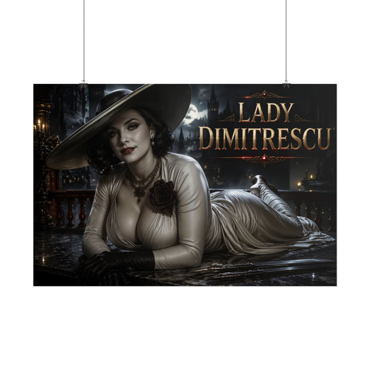 Lady Dimitrescu Character Poster Gaming Setup Wall Decor Collector Print