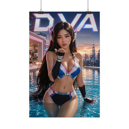 Game Room Decor D Va Overwatch Wall Art Poster Collectible Character Print