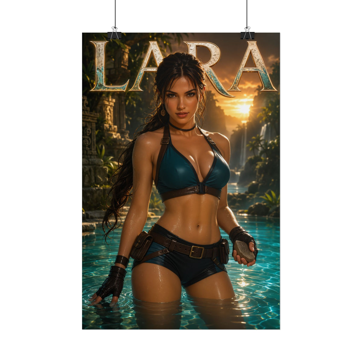 Gaming Wall Art Lara Croft Tomb Raider Poster Bedroom Game Room Decor Art Print