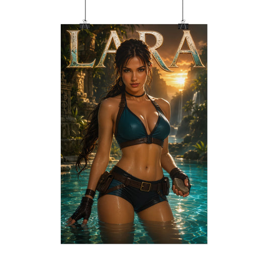 Gaming Wall Art Lara Croft Tomb Raider Poster Bedroom Game Room Decor Art Print