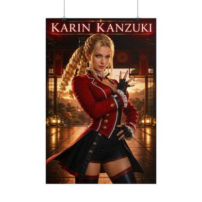 Karin Kanzuki Poster, Street Fighter Wall Art, Gaming Poster, Room Decor
