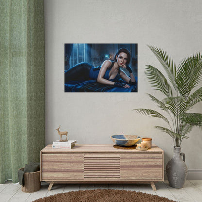 Jill Valentine Poster, Resident Evil Art Print, Gaming Room Decor