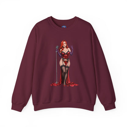 Jessica Rabbit Sweatshirt, klassischer Cartoon-Rundhalsausschnitt, gemütliche Retro-Streetwear für Fans
