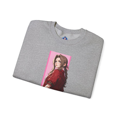 Aerith Gainsborough Sweatshirt, FFVII Crewneck, Cozy Fantasy Gaming Apparel for Fans