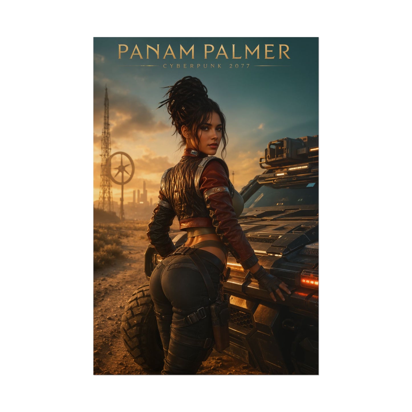 Panam Palmer Poster, Cyberpunk 2077 Wall Art, Gaming Print, Gamer Decor